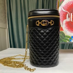 Gucci Calfskin Trapuntata Zumi Belt Bag Black